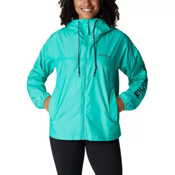 Columbia Womens Flash Challenger Novelty WindbreakerElectric Turquoise