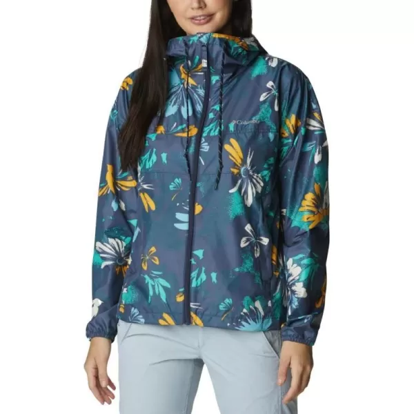 Columbia Womens Flash Challenger Novelty WindbreakerNocturnal Daisy Party Multi Print