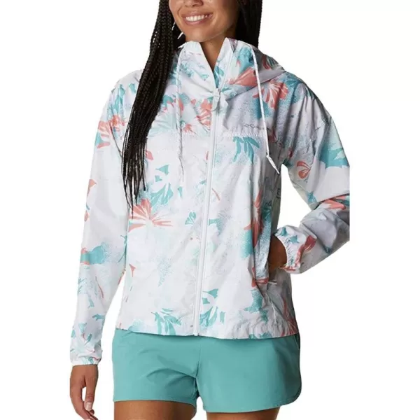 Columbia Womens Flash Challenger Novelty WindbreakerWhite Poplines Print