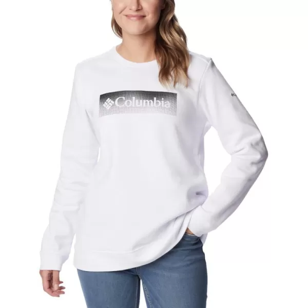 Columbia Womens Logo Ii CrewWhiteFramed Halftone Logo