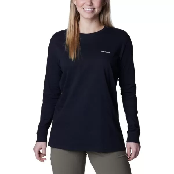 Columbia Womens North Cascades Back Graphic Long Sleeve TeeBlackBoundless Graphic