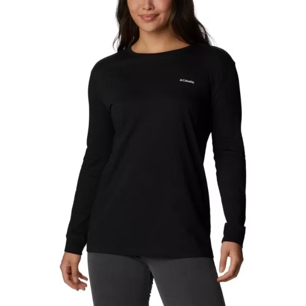 Columbia Womens North Cascades Back Graphic Long Sleeve TeeBlackStamp Stencil