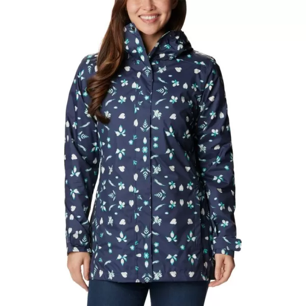 Columbia Womens Splash a Little Ii JacketNocturnal Cyanofrond Print