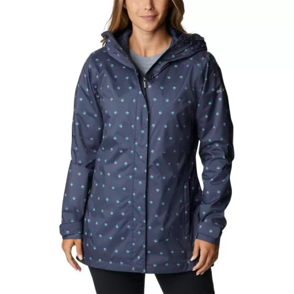 Columbia Womens Splash a Little Ii JacketNocturnal Swell Dots Print