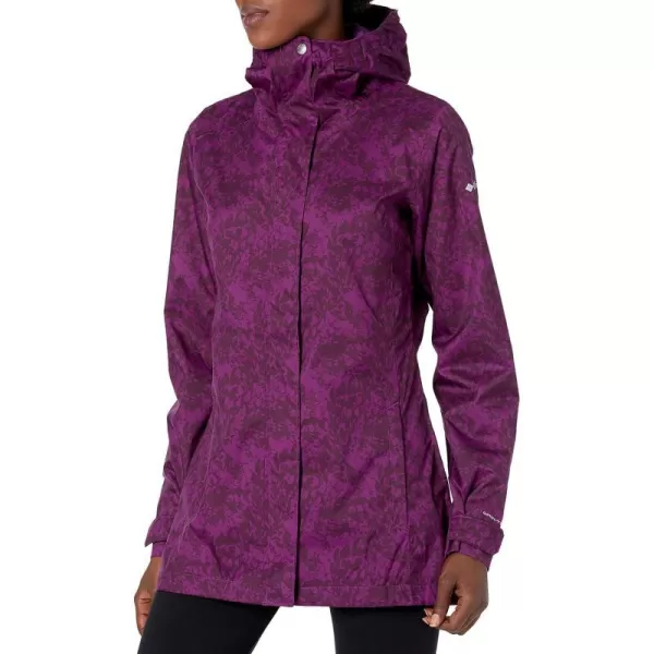 Columbia Womens Splash a Little Ii JacketPlum Florescence Print