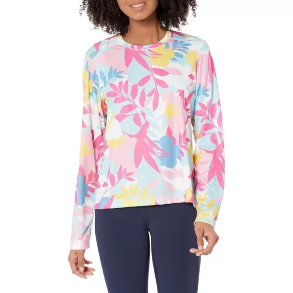 Columbia Womens Summerdry Long Sleeve Printed TeeWhiteFloriated