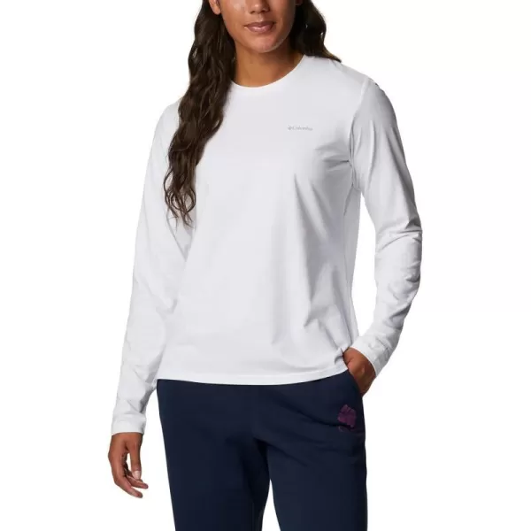 Columbia Womens Sun Trek Ls TeeWhite