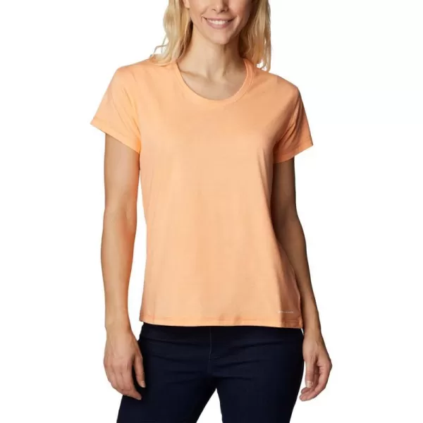 Columbia Womens Sun Trek Short Sleeve TeePeach Heather