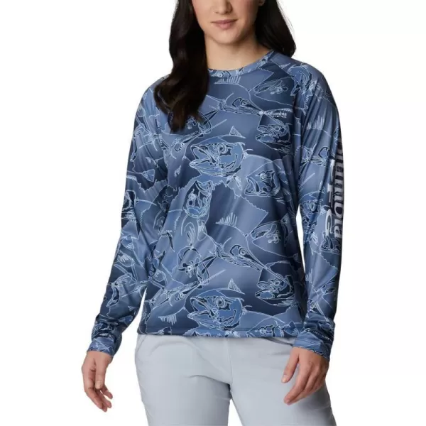 Collegiate Navy Fish Frenzy Print