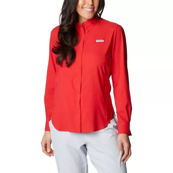 Columbia Womens Tamiami Ii Long Sleeve ShirtRed Spark