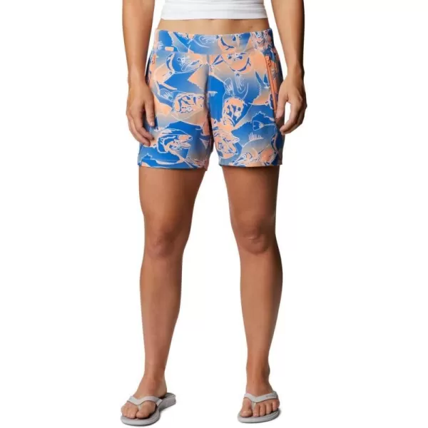 Columbia Womens Tidal Ii ShortBright Nectar Fish Frenzy Print