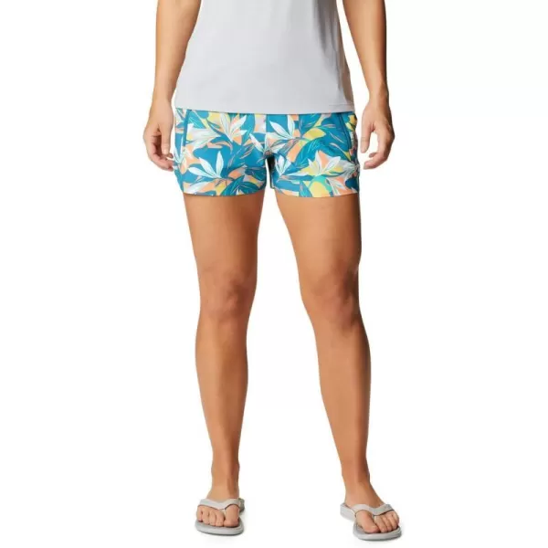 Columbia Womens Tidal Ii ShortElectric Turquoise Hidden Paradise