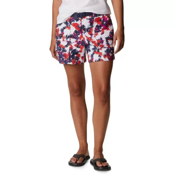 Columbia Womens W Summerdry Cargo ShortWhite Typhoon Blooms Multi