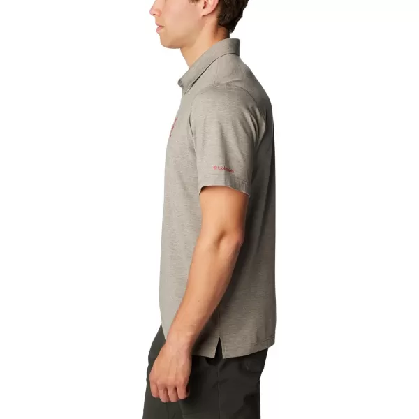 Columbia Mens Tech Trail PoloAla  Charcoal