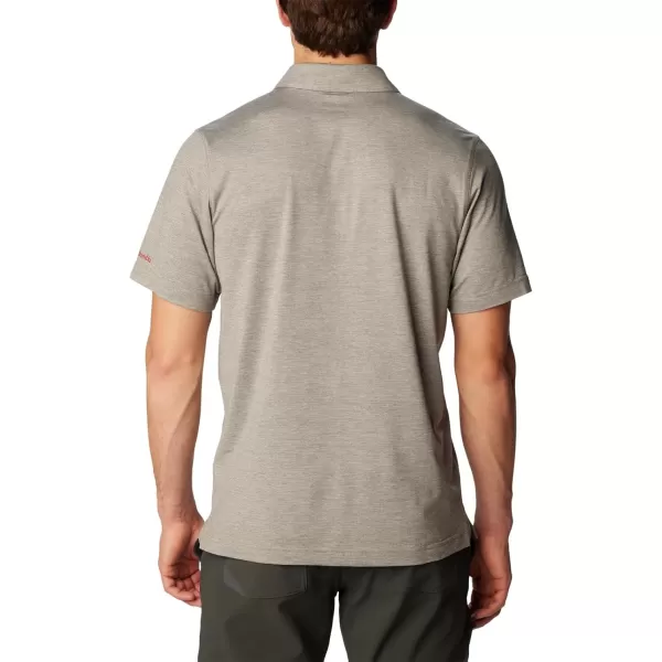 Columbia Mens Tech Trail PoloAla  Charcoal