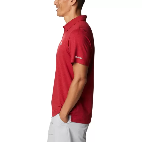 Columbia Mens Tech Trail PoloArk  Red Velvet