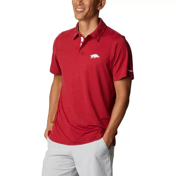 Columbia Mens Tech Trail PoloArk  Red Velvet