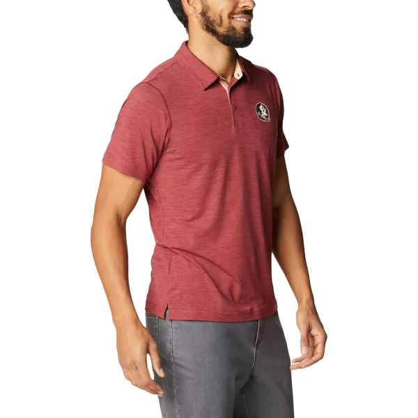 Columbia Mens Tech Trail PoloFsu  Cabernet