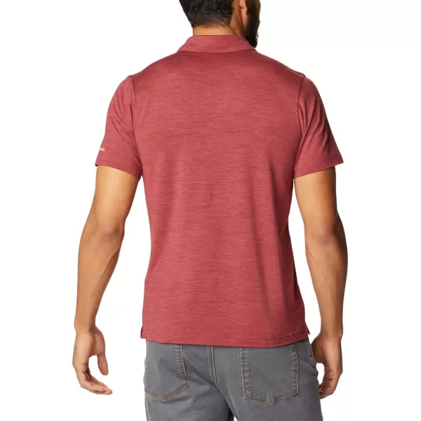 Columbia Mens Tech Trail PoloFsu  Cabernet