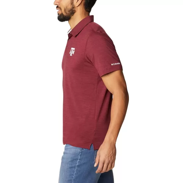 Columbia Mens Tech Trail PoloTam  Deep Maroon