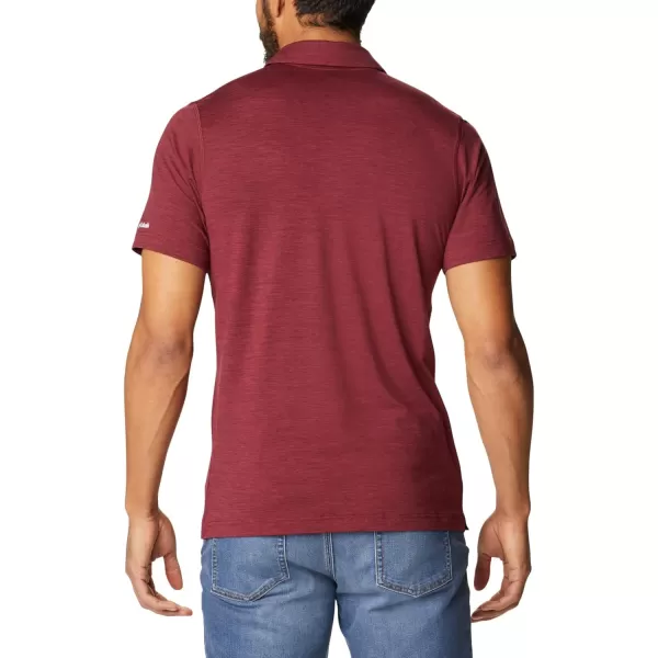 Columbia Mens Tech Trail PoloTam  Deep Maroon