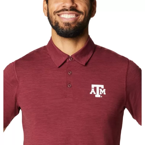 Columbia Mens Tech Trail PoloTam  Deep Maroon