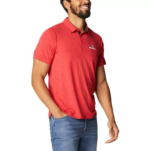 Columbia Mens Tech Trail PoloUga  Bright Red