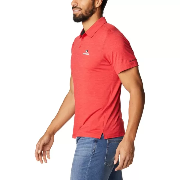 Columbia Mens Tech Trail PoloUga  Bright Red