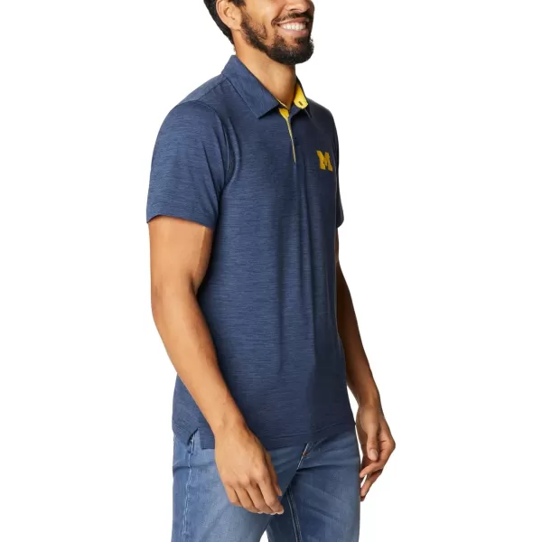 Columbia Mens Tech Trail PoloUm  Collegiate Navy