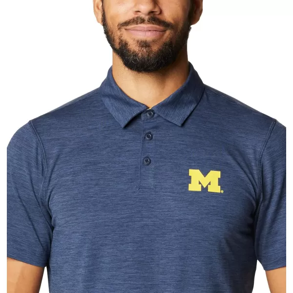 Columbia Mens Tech Trail PoloUm  Collegiate Navy