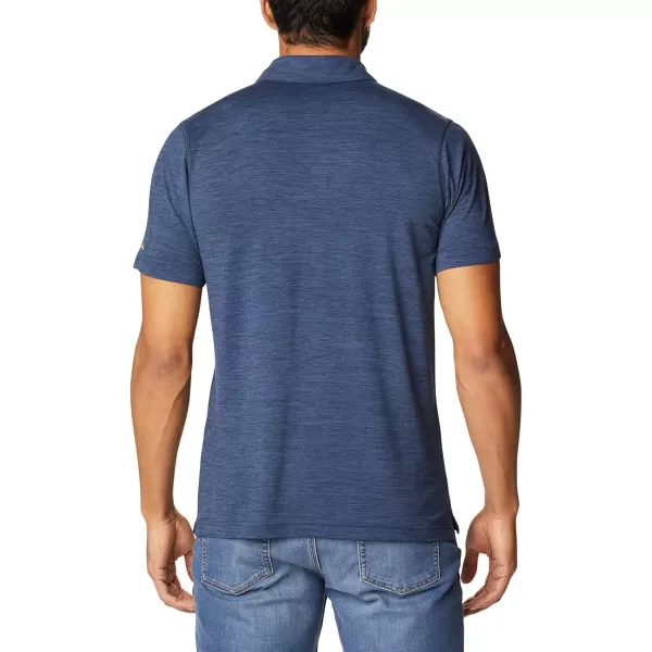 Columbia Mens Tech Trail PoloUm  Collegiate Navy