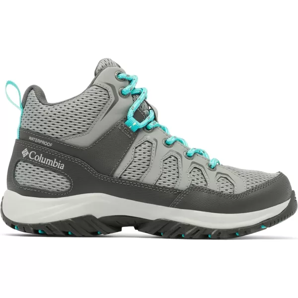 Columbia Womens Granite Trail Mid Waterproof Hiking Shoe2024 Titanium Grey SteelBright Aqua