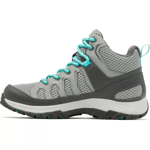 Columbia Womens Granite Trail Mid Waterproof Hiking Shoe2024 Titanium Grey SteelBright Aqua