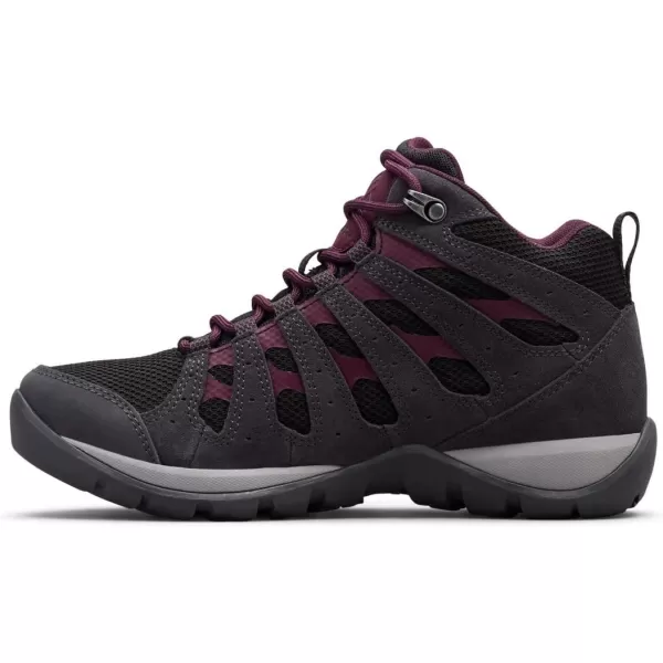 Columbia Womens Redmond V2 Mid Waterproof Hiking BootBlackBlack Cherry