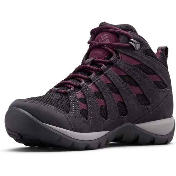 Columbia Womens Redmond V2 Mid Waterproof Hiking BootBlackBlack Cherry