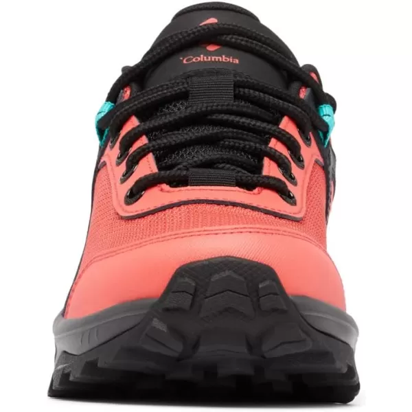 Columbia womens Trailstorm Ascend Waterproof Hiking ShoeRed Coral  Bright Aqua