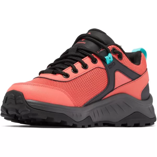 Columbia womens Trailstorm Ascend Waterproof Hiking ShoeRed Coral  Bright Aqua