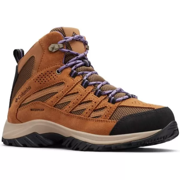 Columbia Womens Crestwood Mid Waterproof Hiking ShoeDark Truffle  Plum Purple