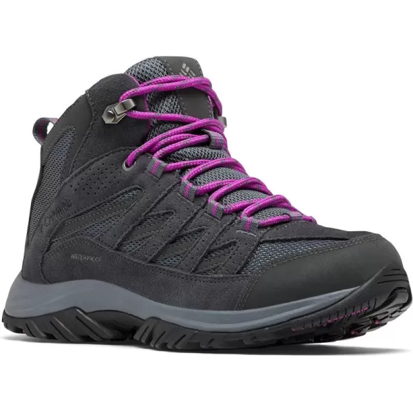 Columbia Womens Crestwood Mid Waterproof Hiking ShoeGraphite  Bright Plum