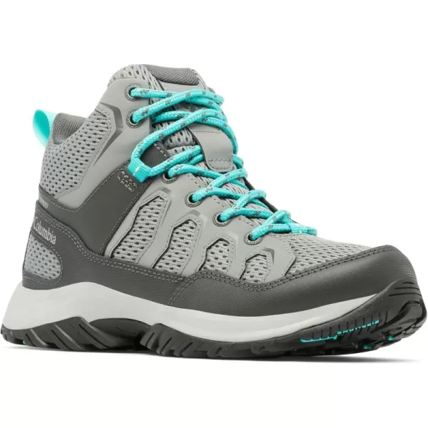 Columbia Womens Granite Trail Mid Waterproof Hiking Shoe2024 Titanium Grey SteelBright Aqua