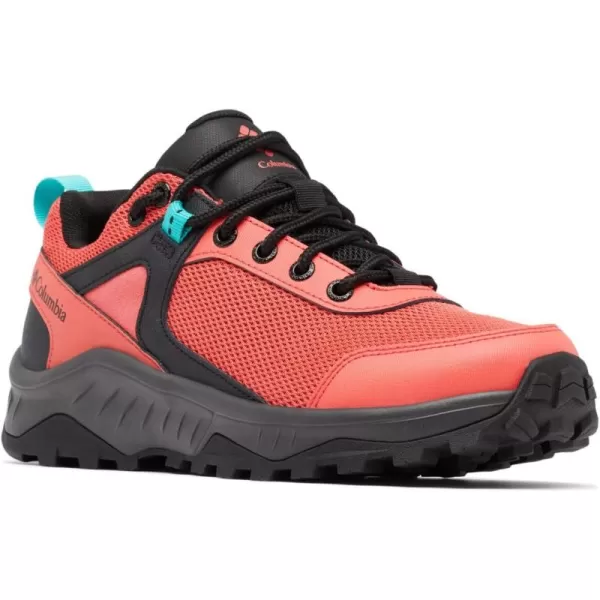 Columbia womens Trailstorm Ascend Waterproof Hiking ShoeRed Coral  Bright Aqua