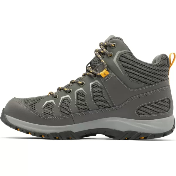 imageColumbia Mens Granite Trail Mid Waterproof Hiking Shoe2024 Dark GreyRaw Honey