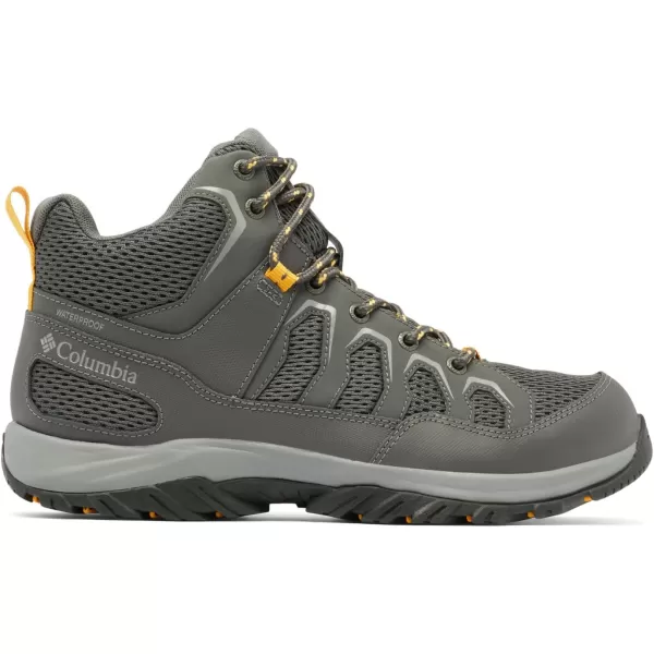 imageColumbia Mens Granite Trail Mid Waterproof Hiking Shoe2024 Dark GreyRaw Honey