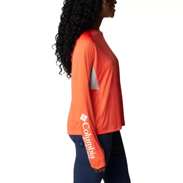 imageColumbia Womens Standard Tidal Tee Vent Long SleeveCorangeWhite Logo