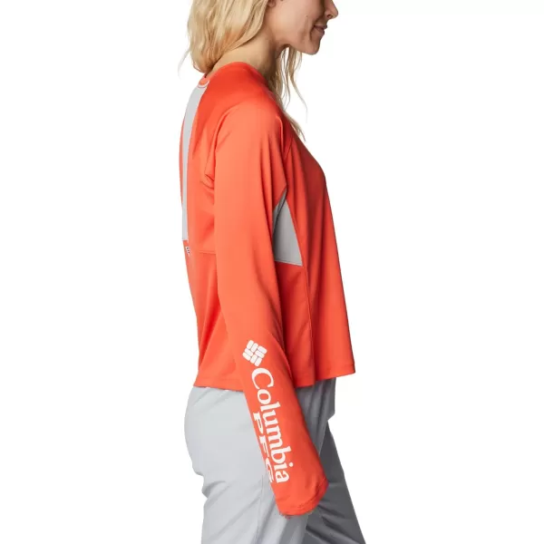 imageColumbia Womens Standard Tidal Tee Vent Long SleeveCorangeWhite Logo