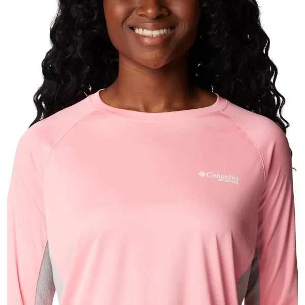 imageColumbia Womens Standard Tidal Tee Vent Long SleevePink PopWhite Logo