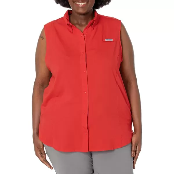 imageColumbia Sportswear Womens Tamiami Sleeveless ShirtRed Hibiscus