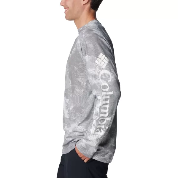 imageColumbia Mens Terminal Deflector Printed Long SleeveCool Grey Deepwaters Camo