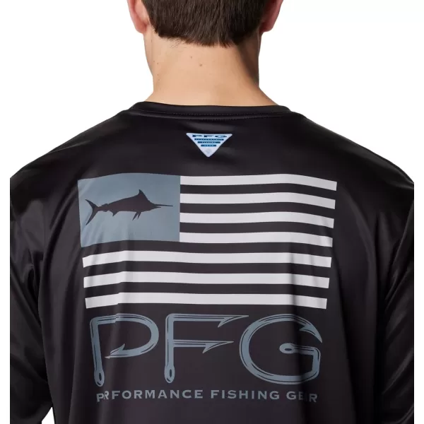 imageColumbia Mens Terminal Tackle PFG Fish Star Long SleeveBlackGraphite Marlin