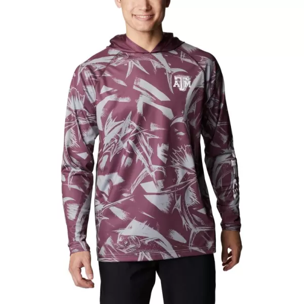 imageColumbia Mens Collegiate Super Terminal Tackle HoodieTam  Deep Maroon Game Fish Print